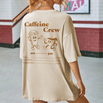 Caffeine Crew Retro Print - Brunch Tee