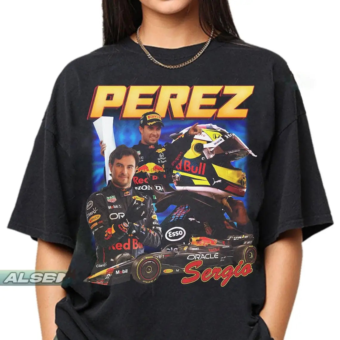 Sergio Pérez Vintage 90s Style T-Shirt
