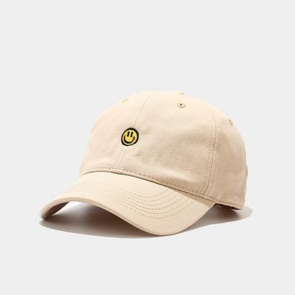 Smiley Face Embroidered Baseball Cap - 34 Threads