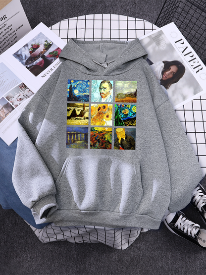 Van Gogh Works Print Hoodie - 34 Threads