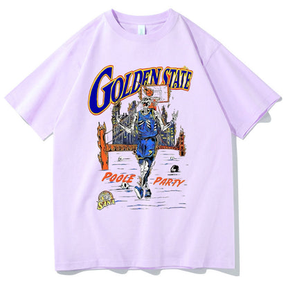 Retro Golden State Warriors Skeleton T-Shirt - 34 Threads