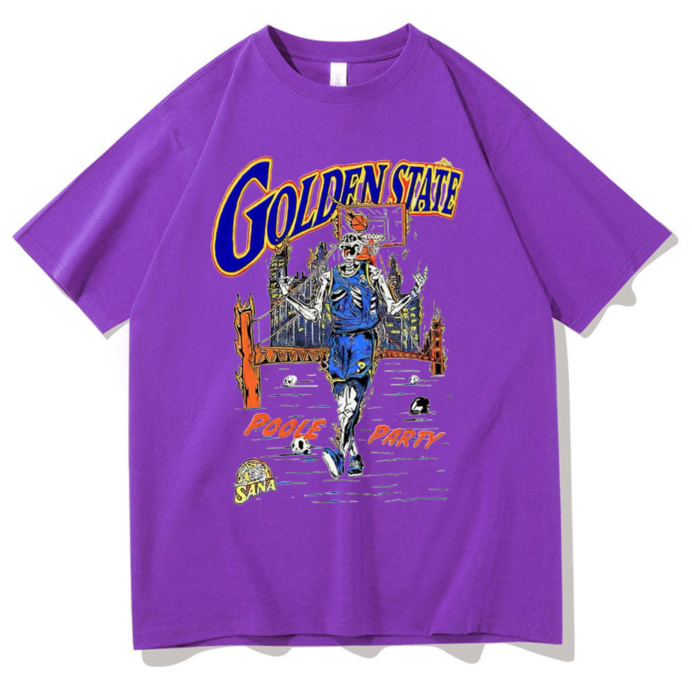 Retro Golden State Warriors Skeleton T-Shirt - 34 Threads