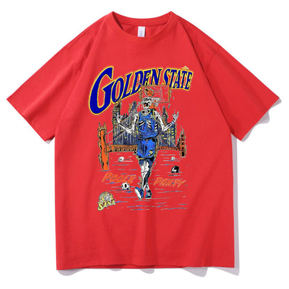 Retro Golden State Warriors Skeleton T-Shirt - 34 Threads