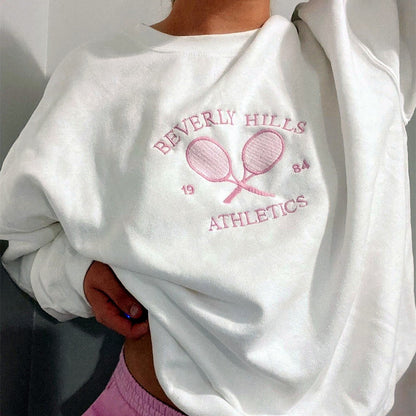 Embroidered Tennis Athletics Sweatshirt - 34 Threads