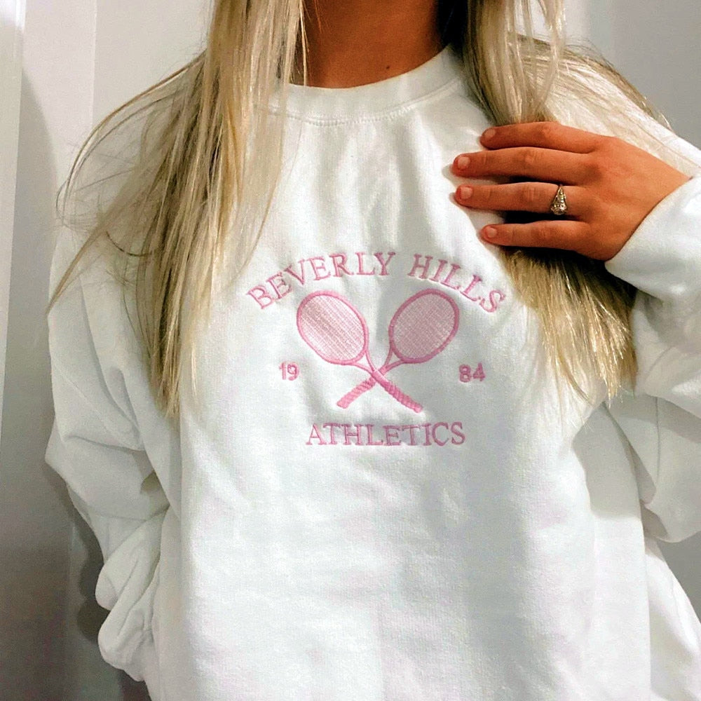 Embroidered Tennis Athletics Sweatshirt - 34 Threads