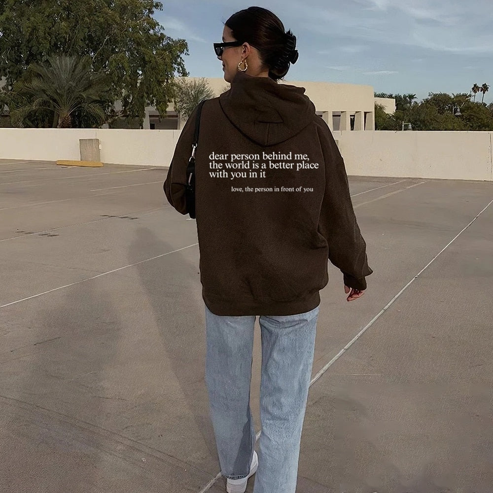 Dear Person Behind Me Hoodie - 34 Threads