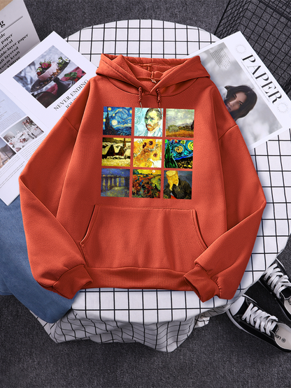 Van Gogh Works Print Hoodie - 34 Threads