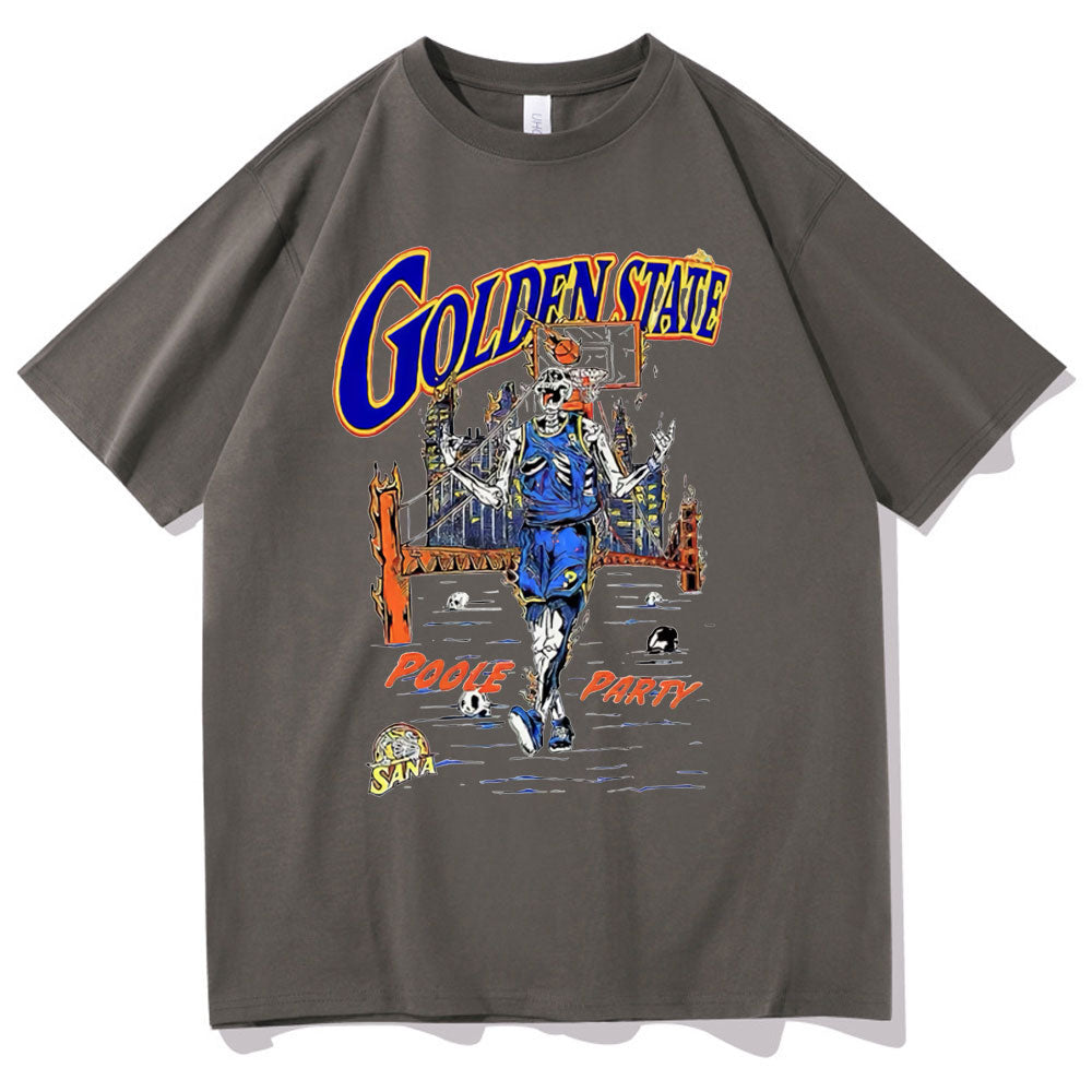 Retro Golden State Warriors Skeleton T-Shirt - 34 Threads