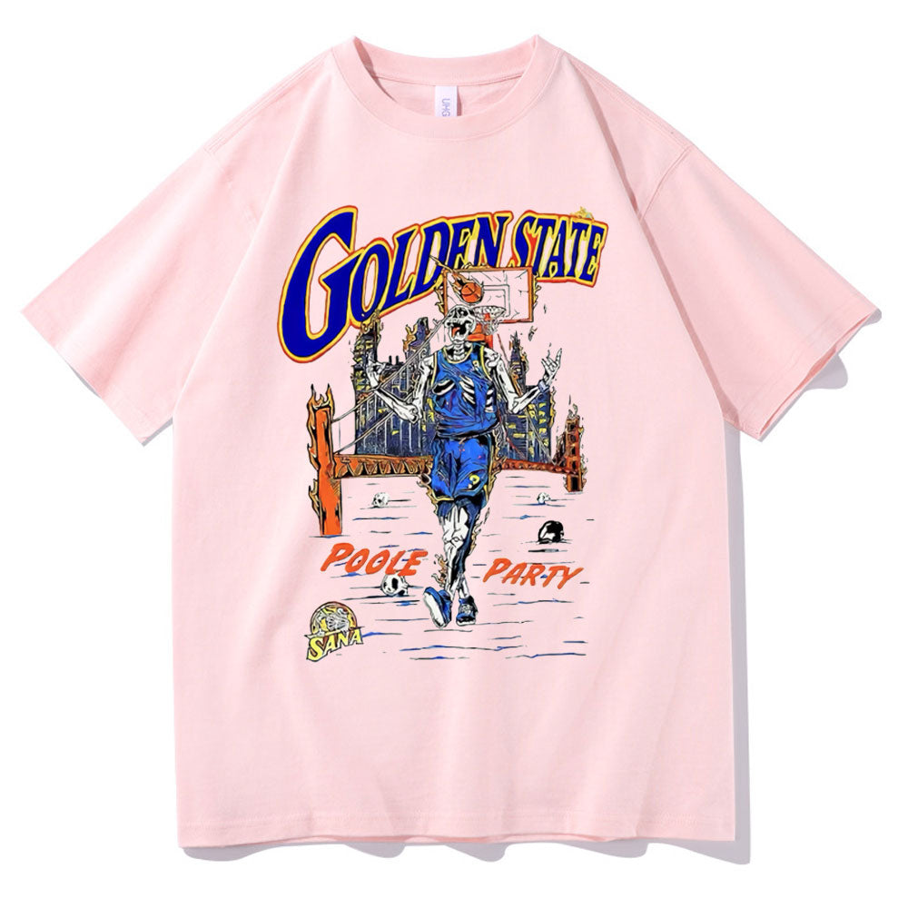 Retro Golden State Warriors Skeleton T-Shirt - 34 Threads